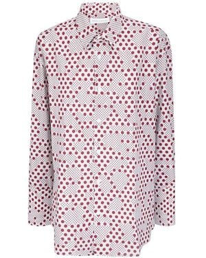 Niccolò Pasqualetti Polka-Dot Long-Sleeve Shirt - White
