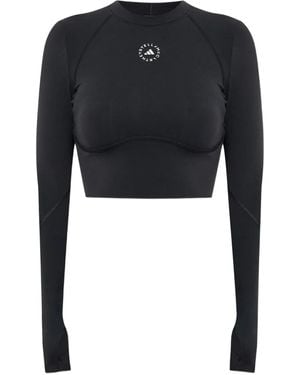 adidas By Stella McCartney Logo-detail Long-sleeve Top - ブラック