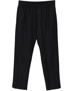 Barena Elastic-Waist Wool Trousers - Black