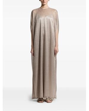 Peserico Sheer Maxi Dress - Natural