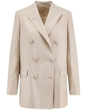 Tagliatore Jasmine Double-Breasted Blazer - Natural