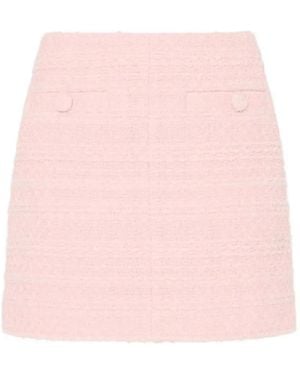 MILLY Briar Tweed Mini Skirt - Pink