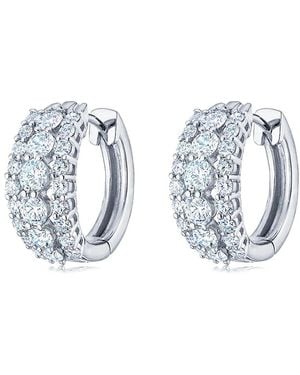 Kwiat 18Kt Lyric Diamond Huggie Earrings - Metallic