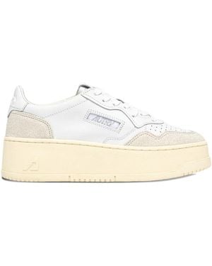 Autry Platform Low Trainers - White