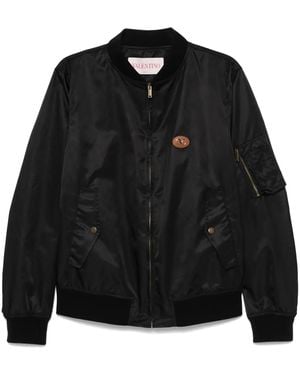 Valentino Garavani Zip-Up Bomber Jacket - Black