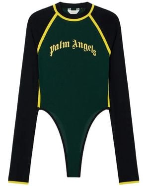 Palm Angels Body Con Logo Redondeado - Verde
