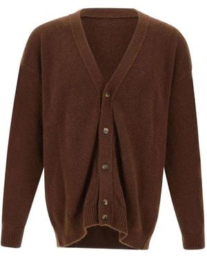 Laneus Cardigan Con Bottoni E Scollo A V - Marrone
