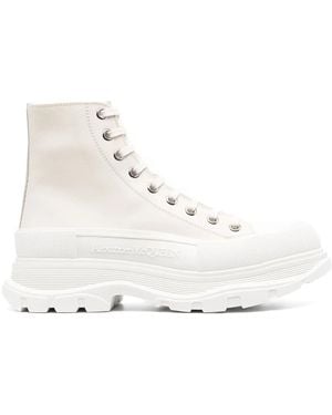 McQueen Alexander Mc Queen Tread Slick Ankle Boots - Natural