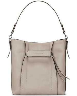Longchamp 3D Leather Tote Bag - White