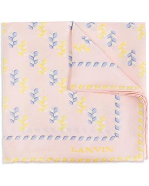 Lanvin ロゴ スカーフ - ピンク
