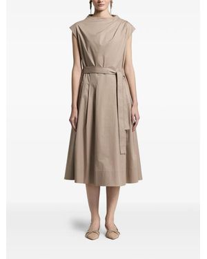 Peserico Belted Midi Dress - Natural
