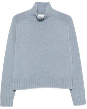 Bompard Turtleneck Cashmere Jumper - Blue