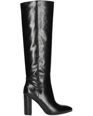 Mexx Block Heel Knee High Boots - Black