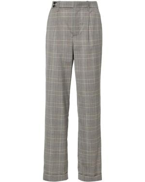Zadig & Voltaire Pura High-Waist Straight-Leg Pants - Gray