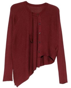 Y's Yohji Yamamoto Asymmetric Cardigan - Red