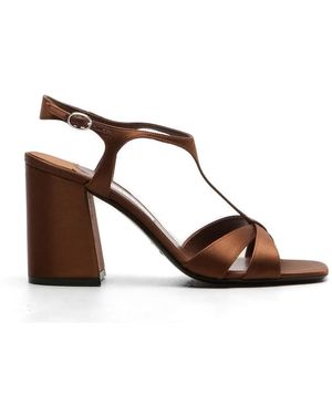 Jimmy Choo T-Strap Sandals - Brown