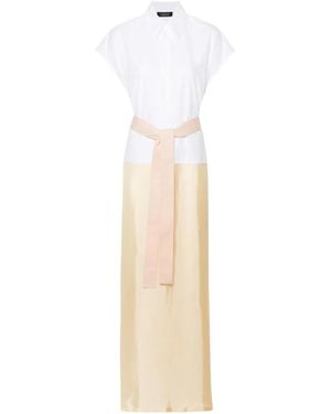 Fabiana Filippi Colourblock Maxi Dress - White