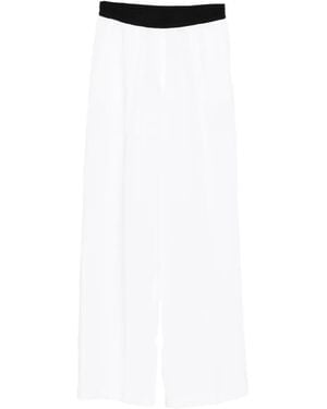ERMANNO FIRENZE Contrast-Waistband Pants - White