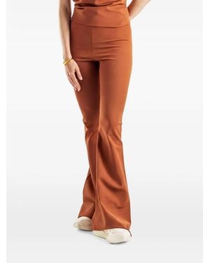 Rick Owens Fine-Knit Flared Trousers - Brown