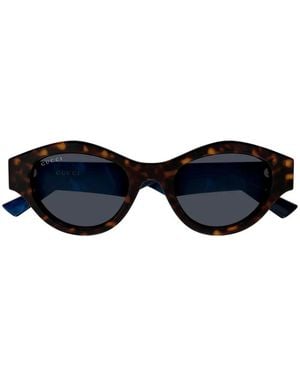 Gucci Lunettes De Soleil À Effet Écailles De Tortue Gg - Blue