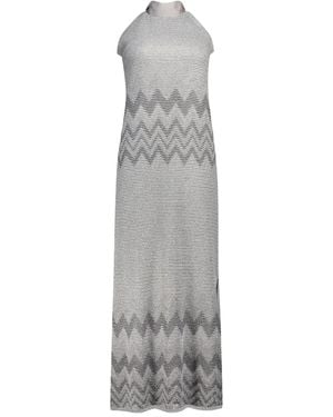 D.exterior Neckholder-Kleid in Metallic-Strick - Grau