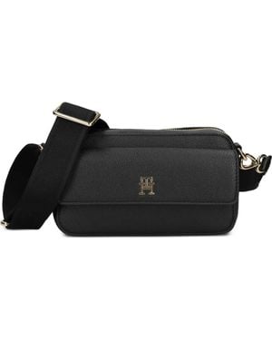 Tommy Hilfiger Zip-Fastening Flap Cross Body Bag - Black