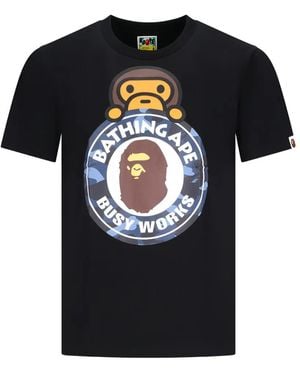 A Bathing Ape Milo Busy Works T-Shirt - Black
