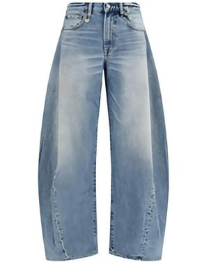 R13 Janine Barrel-Leg Jeans - Blue