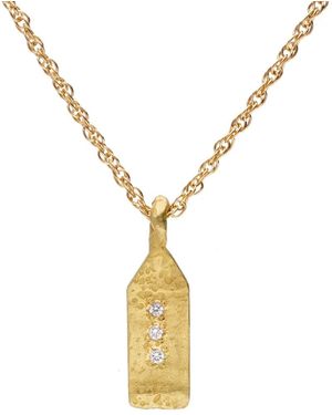 Elhanati 18Kt Paloma Maison Diamond Tag Pendant Necklace - Metallic
