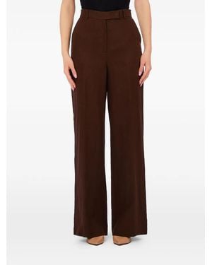 Liu Jo Pantalon En Lin Mélangé - Brown