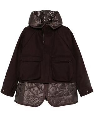 Sacai Panelled Jacket - Brown