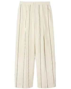 Jacquemus Striped Wide-Leg Pants - White