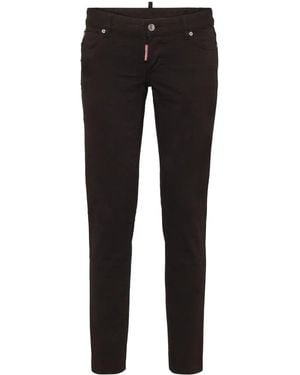 DSquared² Low-Rise Skinny Trousers - Black