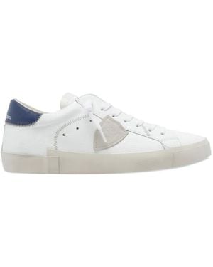 Philippe Model Prsx Logo Leather Trainers - White