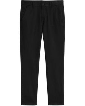 Marc O' Polo Twill-Texture Slim-Fit Trousers - Black