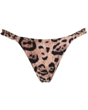 Agua Bendita Leopard-Print Bikini Bottoms - Natural