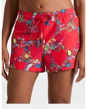 Vilebrequin Amor Graphic-Print Mini Swim Shorts - Red
