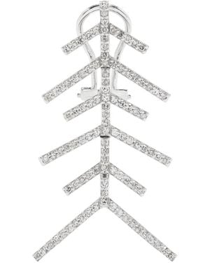 Kamushki 14Kt Wishbone Single Earring - White