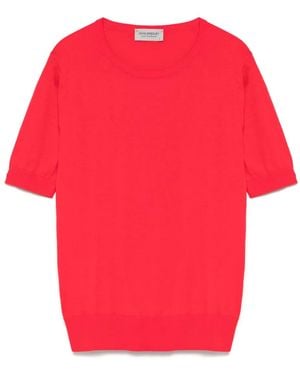 John Smedley Fine-Knit T-Shirt - Red