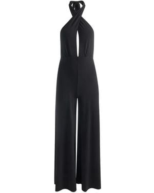 Alice + Olivia Mono Largo Evelina Con Cuello Halter - Negro
