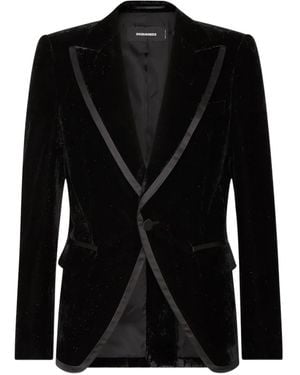 DSquared² '70S Velvet Blazer - Black