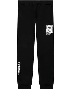 Helmut Lang Jogginghose mit Logo-Print - Schwarz