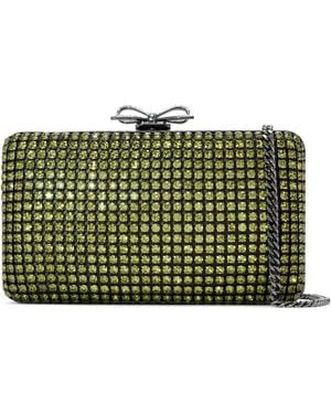 Self-Portrait Chainmail Clutch Bag - Green