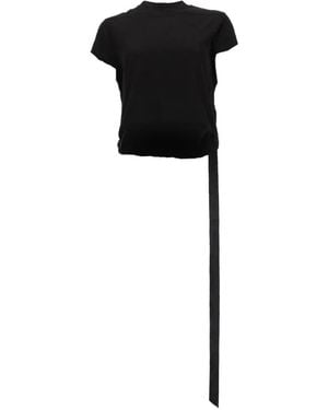 Rick Owens Strap-Detail T-Shirt - Black