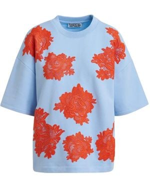 Essentiel Antwerp Floral-Pattern T-Shirt - Blue