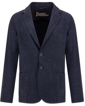 Herno Einreihiges Sakko - Blau