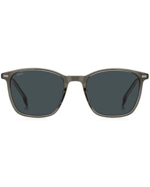 BOSS Geometric-Frame Sunglasses - Grey