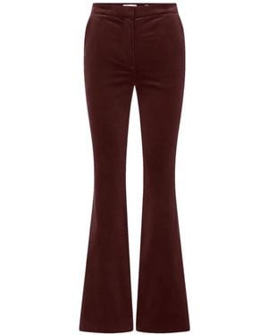 Veronica Beard Gracie Velvet Flared Pants - Purple