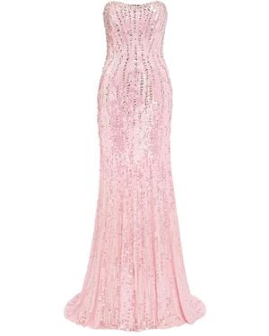 Jenny Packham Sequin-Embellished Gown - Pink