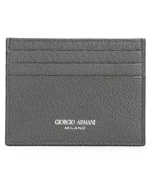 Giorgio Armani Klassisches Kartenetui - Grau